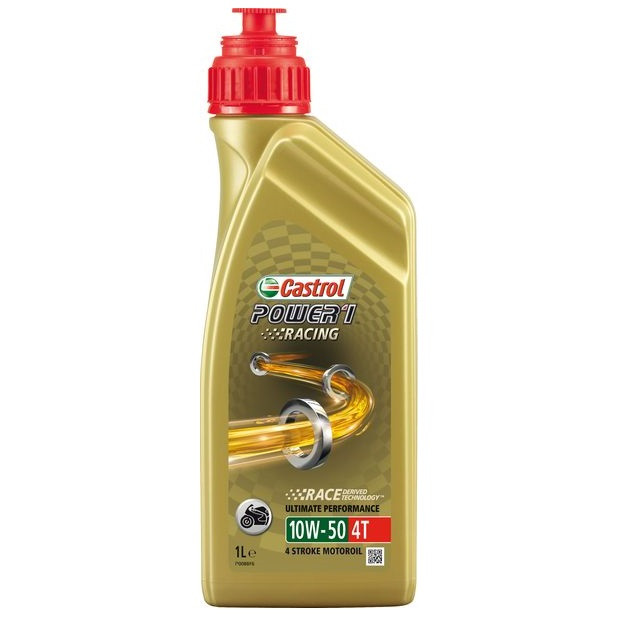 Масло для 4-х тактных двигателей 100% синтетическое Castrol Power 1 Racing 4T 10W-50 1 л (14E94F)