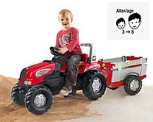 Дитячий трактор на педалях Rolly Toys 800261, c причепом