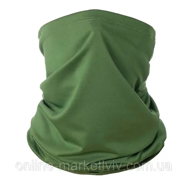 Бафф осінній універсальний, Олива / Бафф однотонний / Хомут унісекс, фото 1