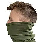 Бафф осінній універсальний, Олива / Бафф однотонний / Хомут унісекс, фото 5