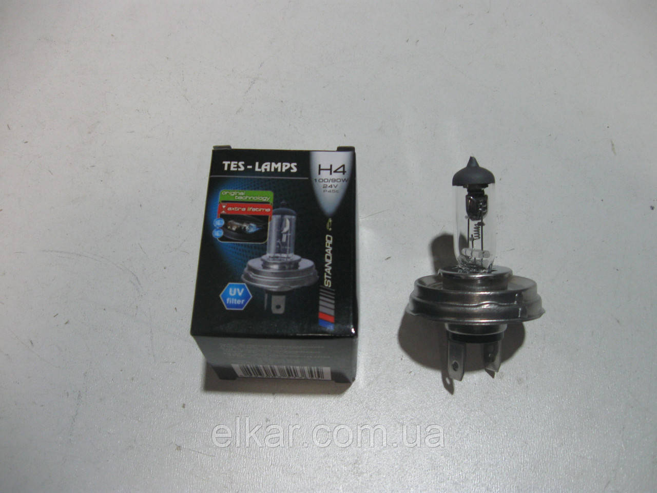 Лампа галогена АКГ24-100+90 Н4 Р45t (Tes-lamps), фото 1
