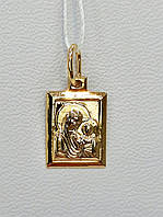 Підвіска - іконка "Казанська ікона Божої Матері" із золота