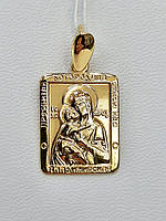 Підвіска - іконка "Володимирська ікона Божої Матері" із золота