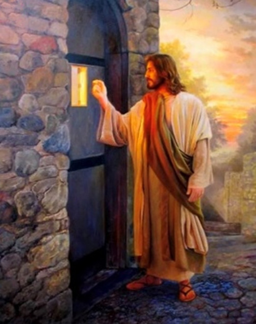 Алмазна мозаїка алмазна вишивка ікона на підрамнику, 40*50 Христос стукає у двері, фото 1