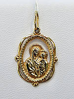 Підвіска - іконка "Казанська ікона Божої Матері" із золота
