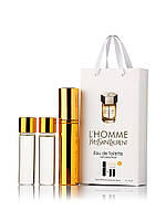 Yves Saint Laurent L`Homme edp 3x15ml парфюм мини в подарочной упаковке