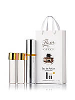 Gucci Flora by Gucci 3x15ml духи мини в подарочной коробке