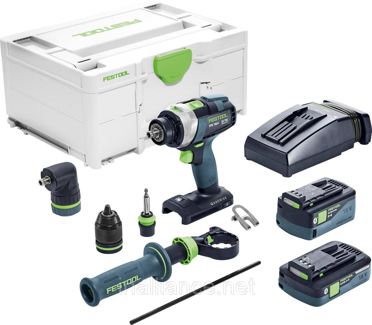 Акумуляторний ударний дриль-шурупокрут QUADRIVE TPC 18/4 5.0/4.0 I-Set Festool 577621