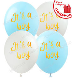 Повітряні кульки "It's a boy" (10 шт.), Ø 30 см