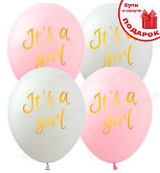 Повітряні кульки "It's a girl" (10 шт.), Ø 30 см