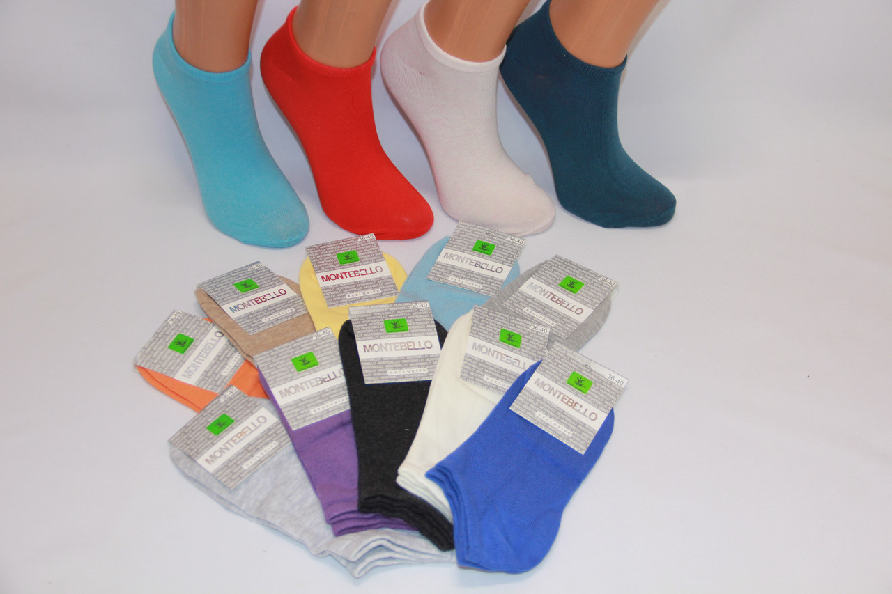 Жіночі шкарпетки короткі асорті Ф3 36-40 пастель асорті