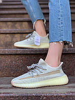 Женские кроссовки Adidas Yeezy Boost 350 V2 Ludmark Reflective летние легкие адидас изи буст сетка рефлектив