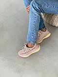 Кросівки Adidas Yeezy Boost 350 V2 Synth Reflective літні жіночі пудра адидас ізи буст сітка рефлективн, фото 4