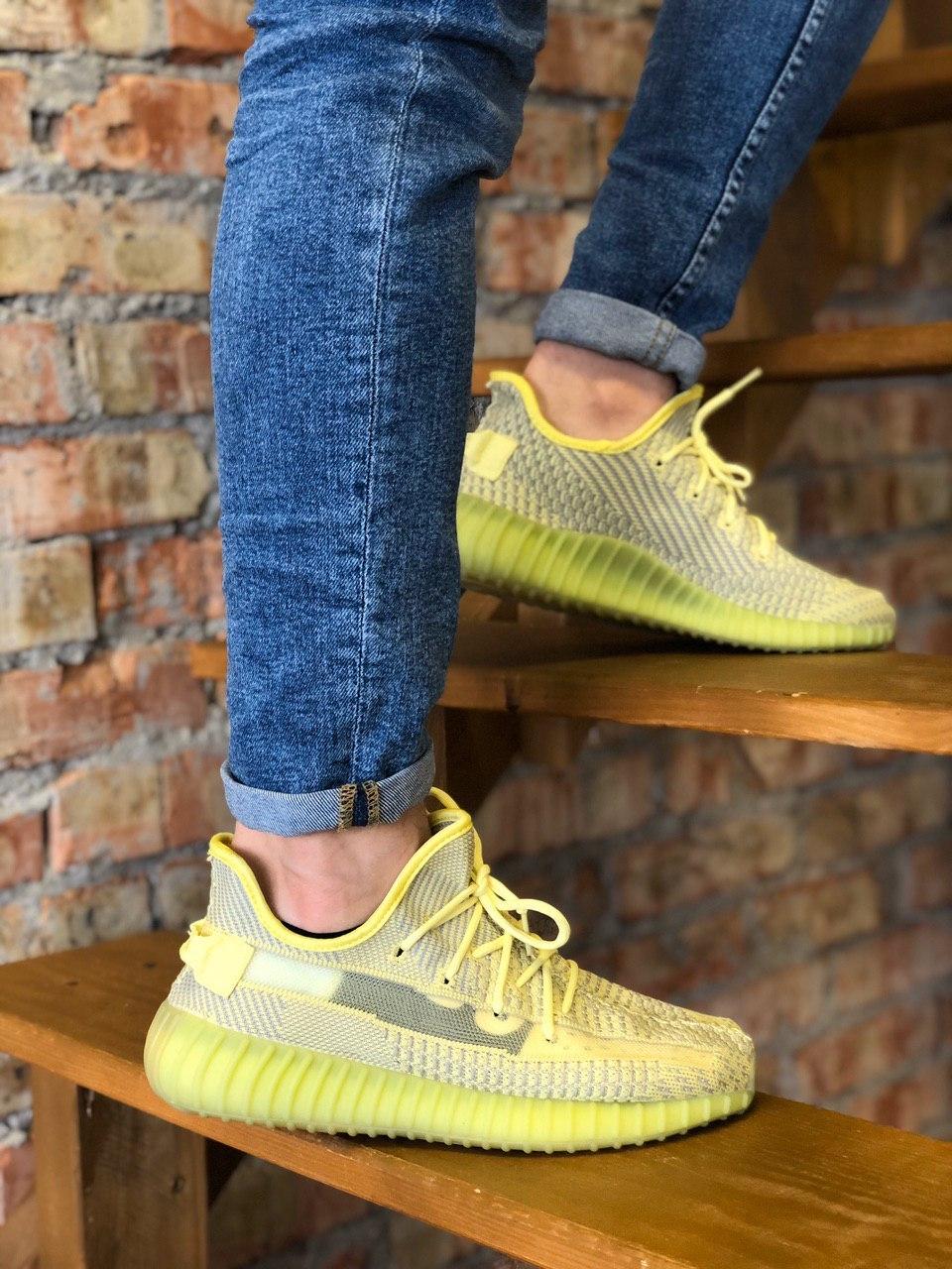 Кросівки Adidas Yeezy Boost 350 V2 Yellow літні жіночі адідас ізи буст сітка текстиль, фото 1