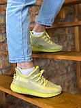 Кросівки Adidas Yeezy Boost 350 V2 Yellow літні жіночі адідас ізи буст сітка текстиль, фото 2