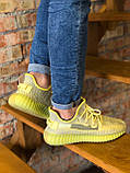 Кросівки Adidas Yeezy Boost 350 V2 Yellow літні жіночі адідас ізи буст сітка текстиль, фото 4