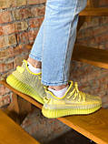 Кросівки Adidas Yeezy Boost 350 V2 Yellow літні жіночі адідас ізи буст сітка текстиль, фото 5