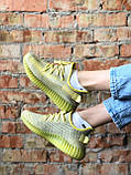 Кросівки Adidas Yeezy Boost 350 V2 Yellow літні жіночі адідас ізи буст сітка текстиль, фото 6