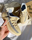 Кросівки Adidas Yeezy Boost 350 Linen Reflective бежеві літні жіночі легкі адідас і сітка рефлективн, фото 4
