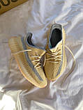 Кросівки Adidas Yeezy Boost 350 Linen Reflective бежеві літні жіночі легкі адідас і сітка рефлективн, фото 7