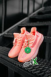 Кросівки Adidas Yeezy Boost 350 Pink рожеві літні жіночі адідас і буст сітка яскраві, фото 3