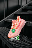 Кросівки Adidas Yeezy Boost 350 Pink рожеві літні жіночі адідас і буст сітка яскраві, фото 7