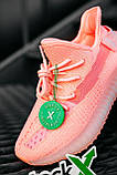 Кросівки Adidas Yeezy Boost 350 Pink рожеві літні жіночі адідас і буст сітка яскраві, фото 9