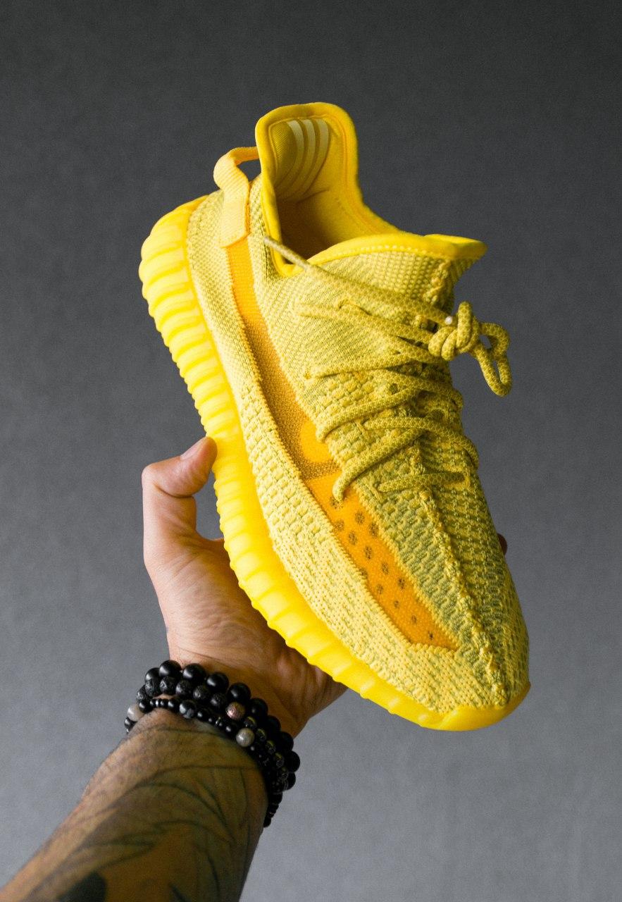 Кросівки Adidas Yeezy Boost 350 V2 Yellow жовті літні жіночі адідас ізи буст сітка текстиль, фото 1