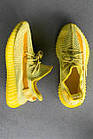 Кросівки Adidas Yeezy Boost 350 V2 Yellow жовті літні жіночі адідас ізи буст сітка текстиль, фото 3