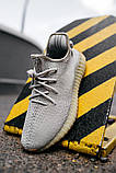 Кросівки Adidas Yeezy Boost 350 V2 Sesame літні жіночі сірі адідас ізи буст сітка, фото 6