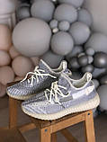 Кросівки Adidas Yeezy Boost 350 V2 Reflective літні жіночі сірі адідас ізи буст сітка рефлективн, фото 3