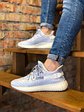 Кросівки Adidas Yeezy Boost 350 V2 Reflective літні жіночі сірі адідас ізи буст сітка рефлективн, фото 5
