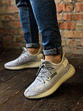 Кросівки Adidas Yeezy Boost 350 V2 Reflective літні жіночі сірі адідас ізи буст сітка рефлективн, фото 10