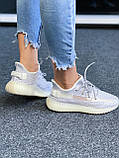 Кросівки Adidas Yeezy Boost 350 V2 літні жіночі сірі адідас і буст сітка рефлективні шнурки, фото 8