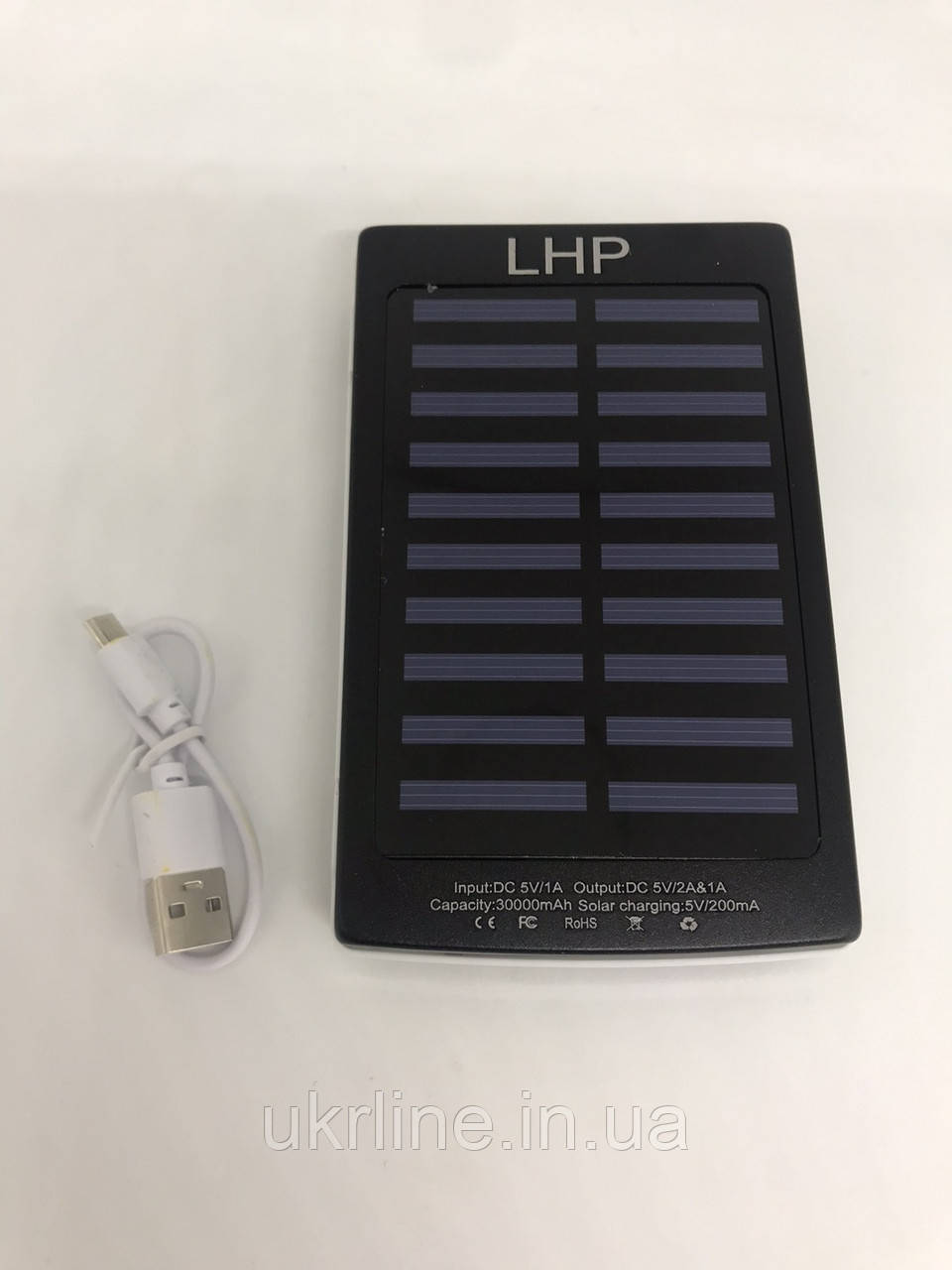 Портативний зарядний пристрій Solar Charger Power Bank 30000mAh + ліхтар LED, фото 1