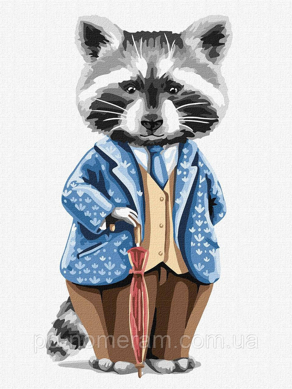 Акційна Полотно для малювання Ідейка Вусатий джентльмен (KHO6013) 30 х 40 см, фото 1