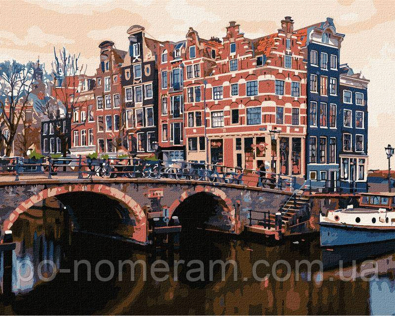 Картина за номерами Ідейка Чарівний Амстердам (KHO3615) 40 х 50 см, фото 1