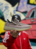 Жіночі кросівки Adidas Yeezy Boost 350 Cappucino коричневі літні повсякденні легені адидас і буст сітка, фото 4