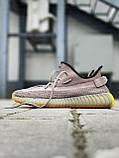 Жіночі кросівки Adidas Yeezy Boost 350 Cappucino коричневі літні повсякденні легені адидас і буст сітка, фото 7