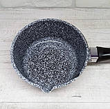 Ківш з антипригарним покриттям гранітним 1.3 л Edenberg EB-8043 Сотейник із кришкою скляний Сірий, фото 7