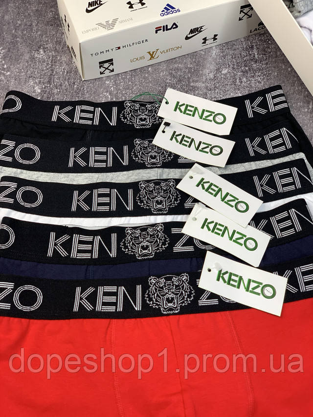 Набор Мужских Трусов 5 Шт Kenzo | Мужское Нижнее Белье Хлопок Кензо Л ...