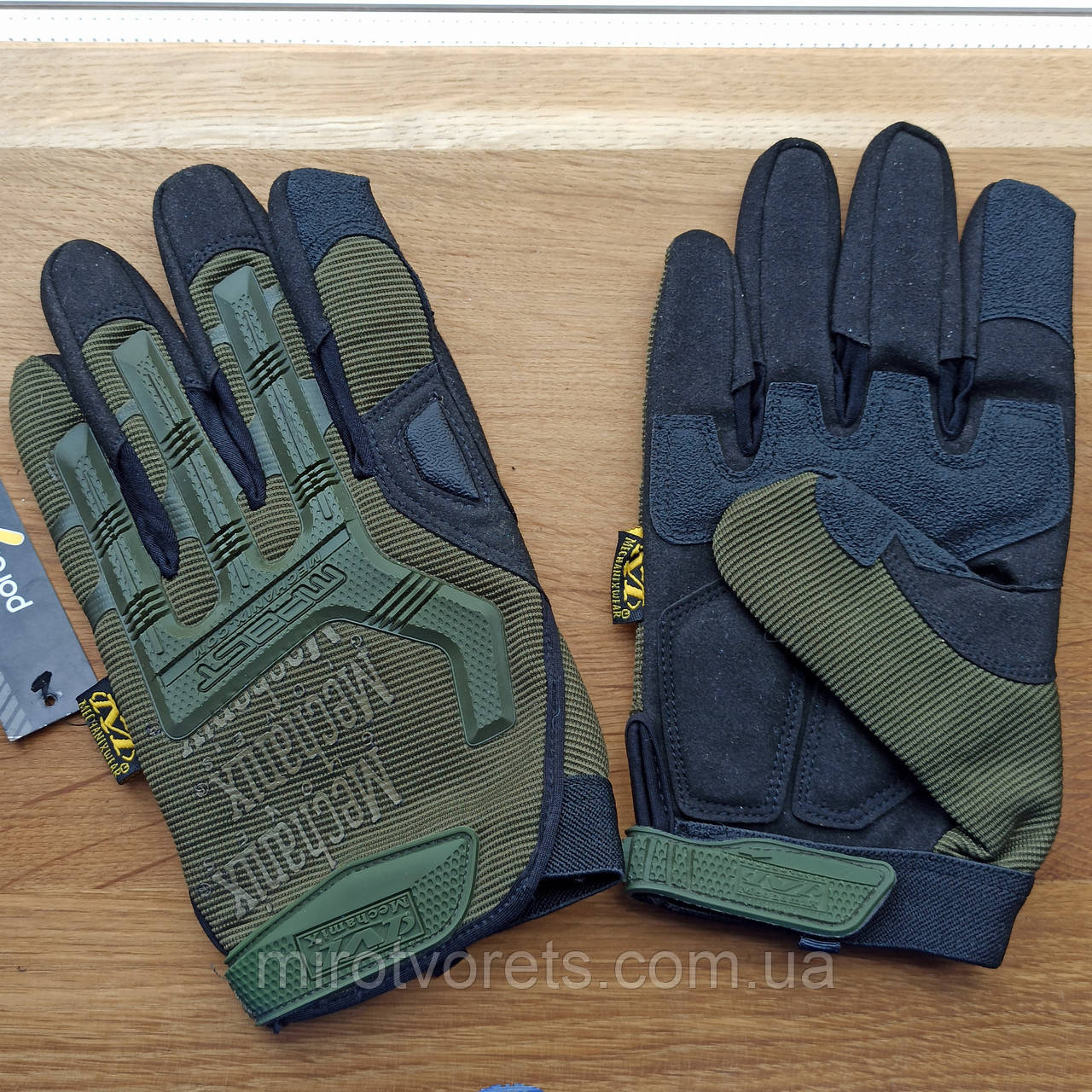 Рукавиці тактичні MECHANIX M-Packt, XL, 5629, повнопалі, чорный\олива, фото 1