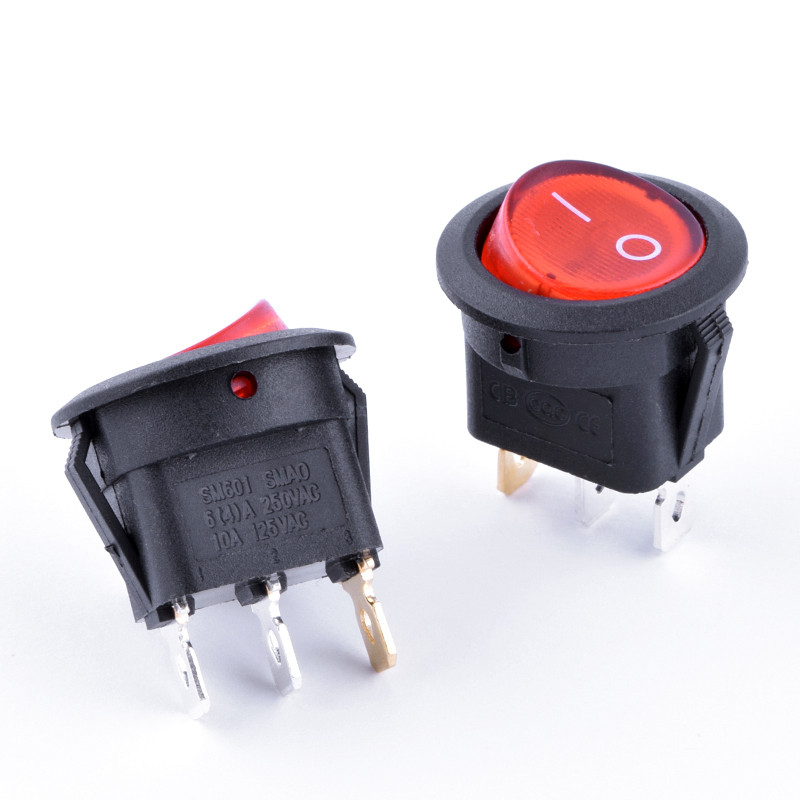 Клавішний перемикач SMRS-102-2 ON-ON 3pin, червоний