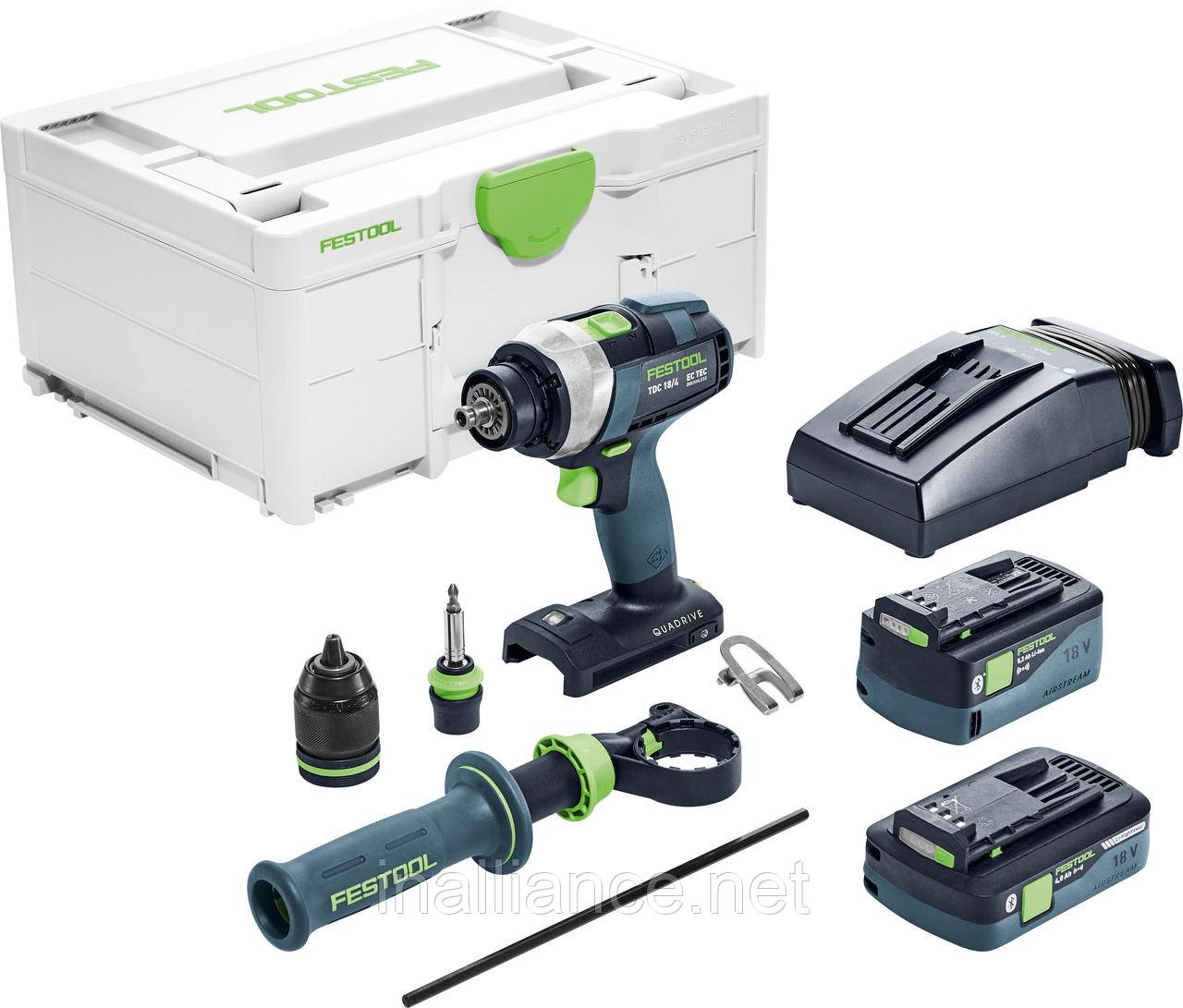 Акумуляторний дриль-шурупокрут QUADRIVE TDC 18/4 5.0/4.0 I-Plus Festool 577649