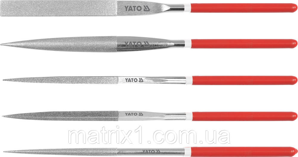 Надфіль алмазний YATO Набір 5 пр. 5х180х70 мм YATO (Польща), фото 1
