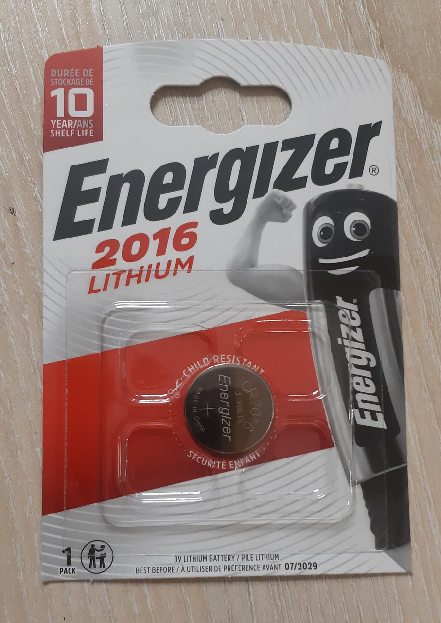 Дискова батарейка ENERGIZER Cell Lithium 3V CR2016