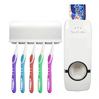 Диспенсер для зубной пасты с держателем зубных щеток 9.5*13*7см 202372