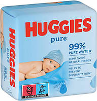Салфетки влажные Huggies Ultra Comfort Pure 2+1 168 шт