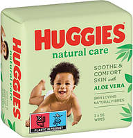 Салфетки влажные Huggies Natural Care 2+1 168 шт