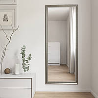Зеркало в багетной раме на стену 170х70 Серебро Black Mirror для коридора